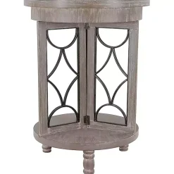 Kirklands Home Roberta Wood Decorative Metal Accent Table Gray Best