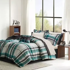 Kirklands Home Roger Plaid 9-pc. Queen Comforter Set Outlet