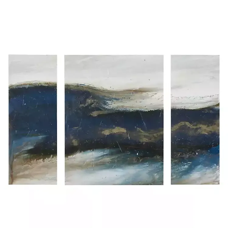 Kirklands Home Rolling Waves Blur Canvas Art Prints, Set of 3 Sale