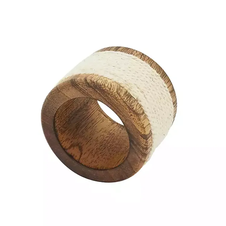 Kirklands Home Rope Wrapped 4-pc. Napkin Ring Set Clearance