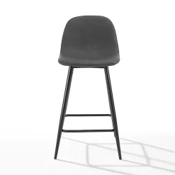 Kirklands Home Rorke Faux Leather Counter Stools, Set of 2 Black Sale