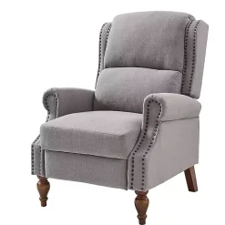 Kirklands Home Rosalie Light Upholstered Manual Recliner Gray Online