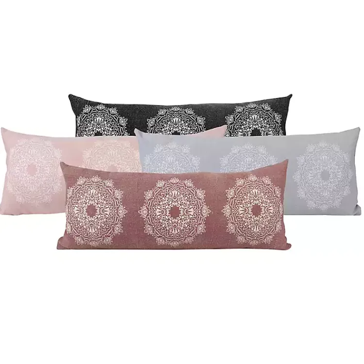 Pillows>Kirklands Home Rose Bohemian Medallion Lumbar Pillow Pink