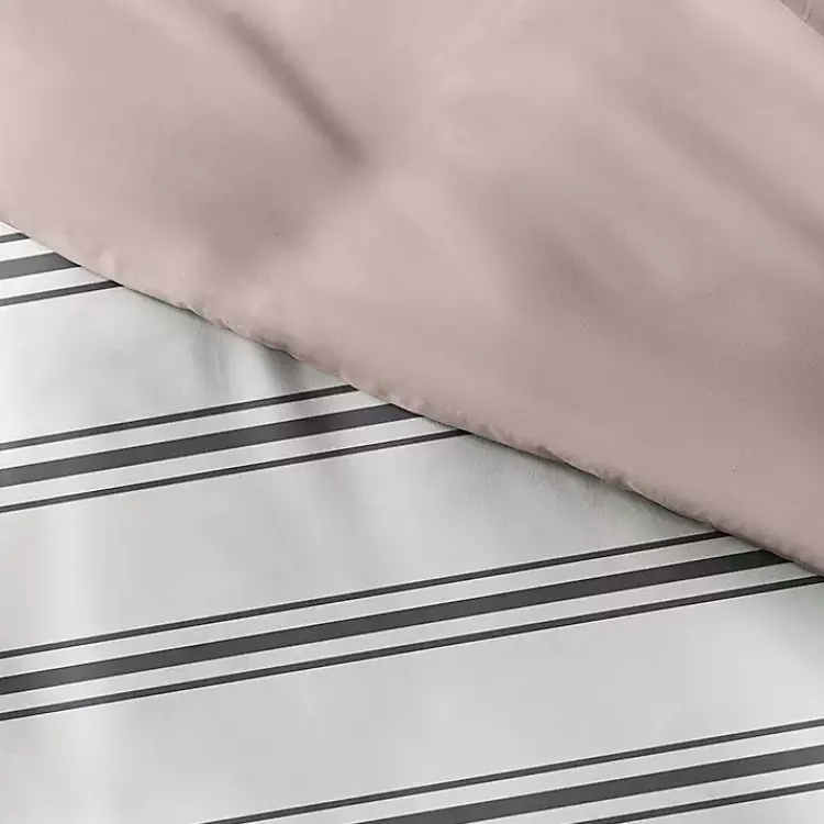 Kirklands Home Rose Pink Echo Stripe 3-pc. King Duvet Cover Set