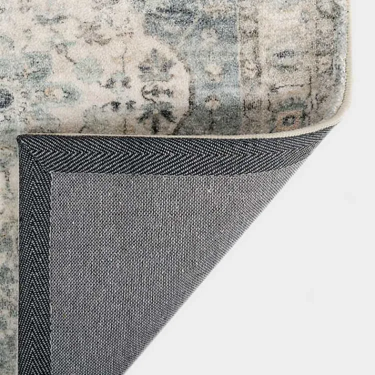 Kirklands Home Rosette Dusty Aqua Runner Discount