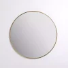 Kirklands Home Round Antique Brass Nouveau Wall Mirror Clearance