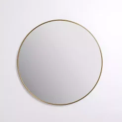 Kirklands Home Round Antique Brass Nouveau Wall Mirror Clearance