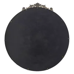Kirklands Home Round Antique Floral Scroll Mirror, 39 in. Gold Hot