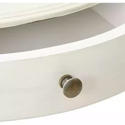 Kirklands Home Round Antique Pedestal Accent Table White Sale