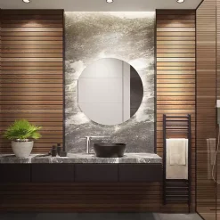 Kirklands Home Round Ashden LED Wall Mirror