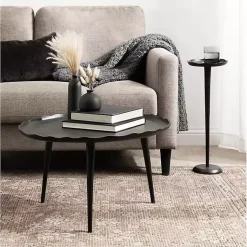 Kirklands Home Round Alessia Coffee Table Black Clearance