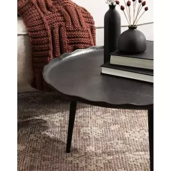 Kirklands Home Round Alessia Coffee Table Black Clearance