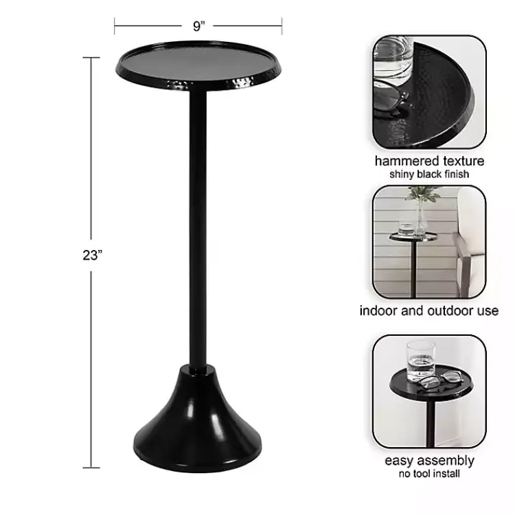 Kirklands Home Round Metal Layla Accent Table Black Online