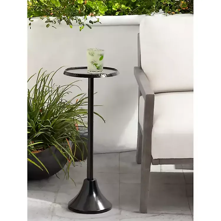 Kirklands Home Round Metal Layla Accent Table Black Online
