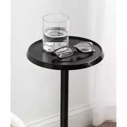 Kirklands Home Round Metal Layla Accent Table Black Online