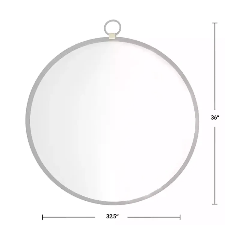 Kirklands Home Round Metal Mirror with Ring Black Online