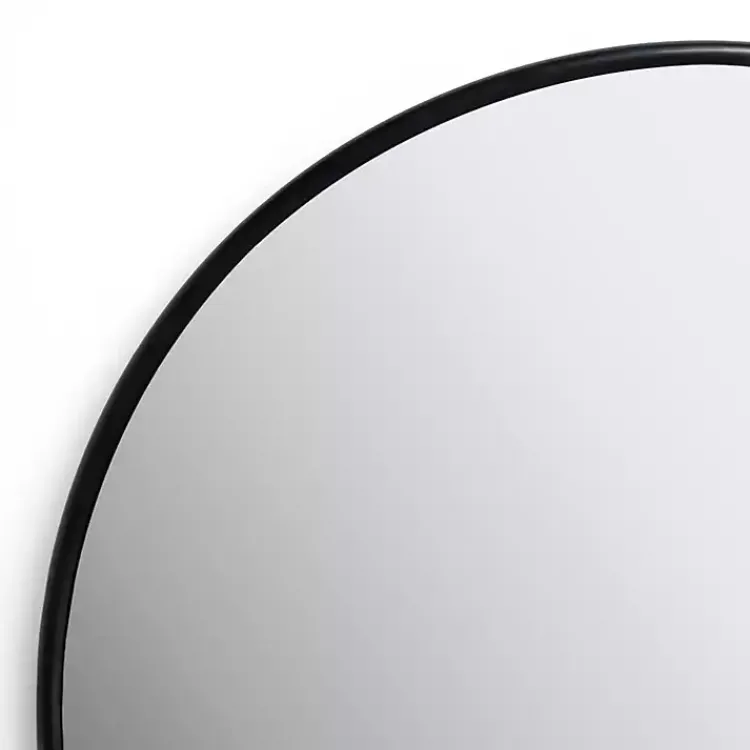 Kirklands Home Round Black Nouveau Linear Wall Mirror, 20 in. Online
