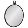 Kirklands Home Round Black Tabb Metal Wall Mirror Online
