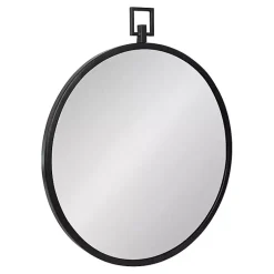 Kirklands Home Round Black Tabb Metal Wall Mirror Online
