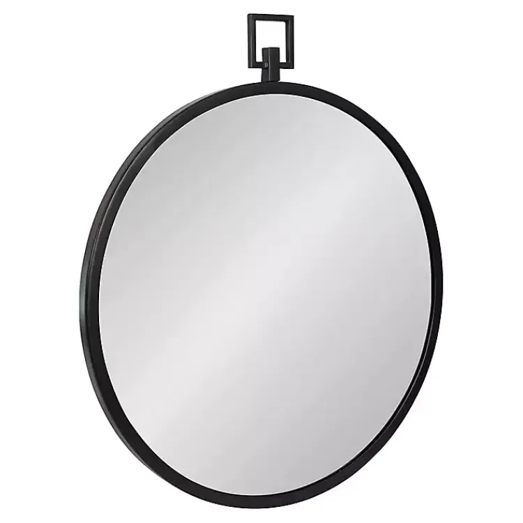 Kirklands Home Round Black Tabb Metal Wall Mirror Online