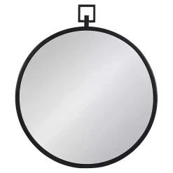 Kirklands Home Round Black Tabb Metal Wall Mirror Online