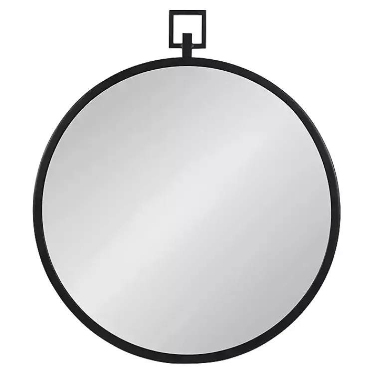 Kirklands Home Round Black Tabb Metal Wall Mirror Online