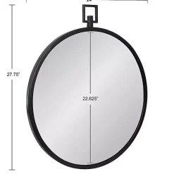 Kirklands Home Round Black Tabb Metal Wall Mirror Online