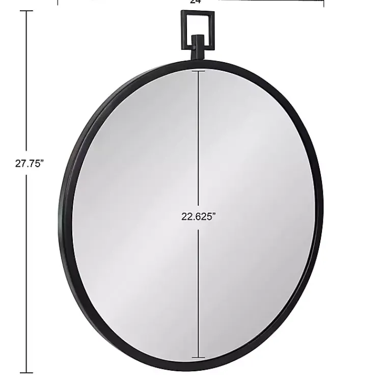 Kirklands Home Round Black Tabb Metal Wall Mirror Online