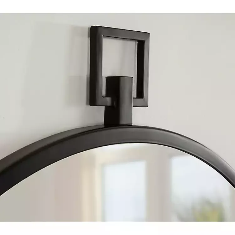 Kirklands Home Round Black Tabb Metal Wall Mirror Online