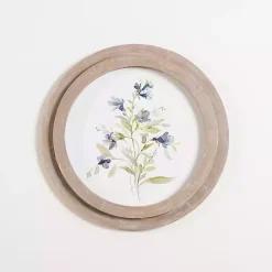 Kirklands Home Round Blue Florals II Framed Art Print