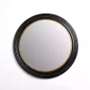 Kirklands Home Round Bodiford Black and Gold Wall Mirror Outlet