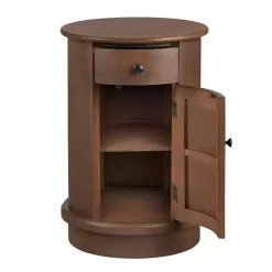 Kirklands Home Round Beckly Accent Table Brown Best
