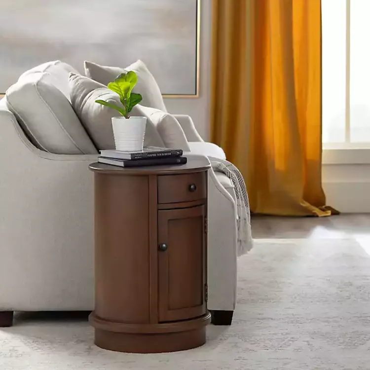 Kirklands Home Round Beckly Accent Table Brown Best