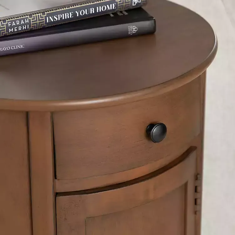 Kirklands Home Round Beckly Accent Table Brown Best