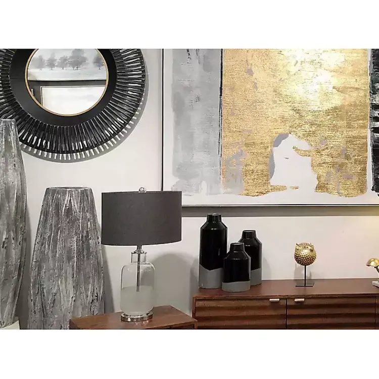 Kirklands Home Round Cantara Black Metal Wall Mirror Sale