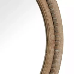 Kirklands Home Round Distressed Beaded Wall Mirror, 28 in. Online