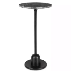 Kirklands Home Round Geller Marble Accent Table Black Hot