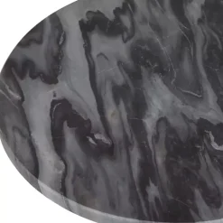 Kirklands Home Round Geller Marble Accent Table Black Hot