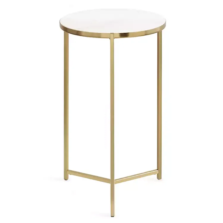 Kirklands Home Round Aguilar Accent Table Gold Outlet