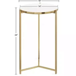 Kirklands Home Round Aguilar Accent Table Gold Outlet