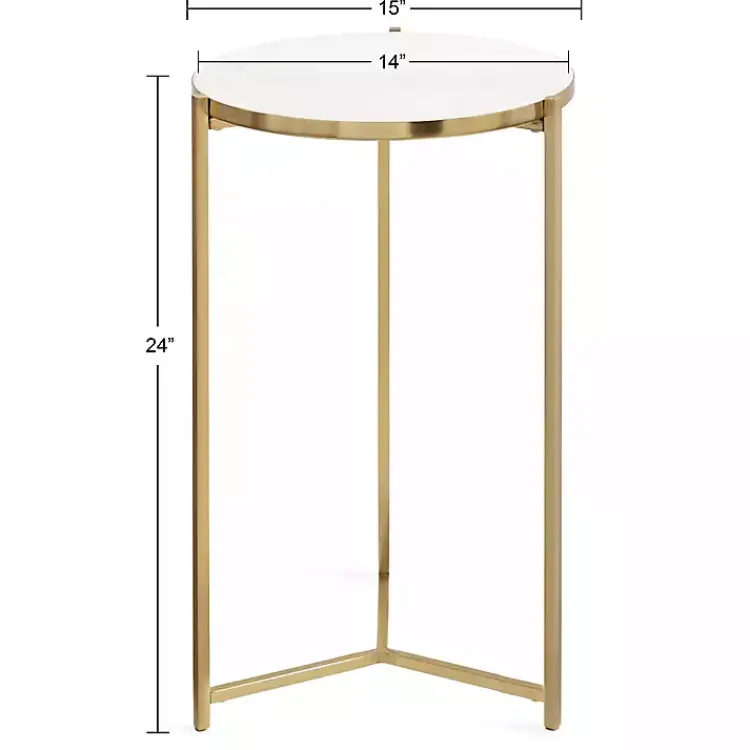Kirklands Home Round Aguilar Accent Table Gold Outlet