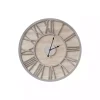 Kirklands Home Round Gray and Natural Wooden Wall Clock Sale