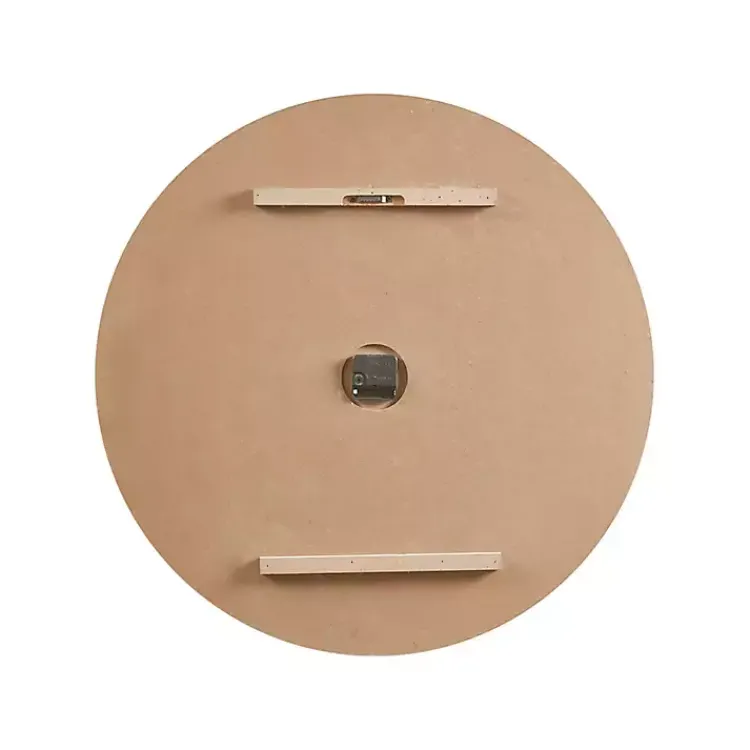 Kirklands Home Round Gray and Natural Wooden Wall Clock Sale