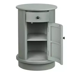 Kirklands Home Round Beckly Accent Table Gray Outlet