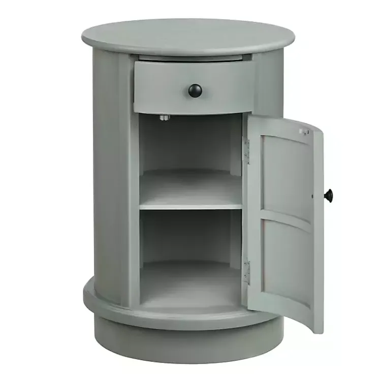 Kirklands Home Round Beckly Accent Table Gray Outlet