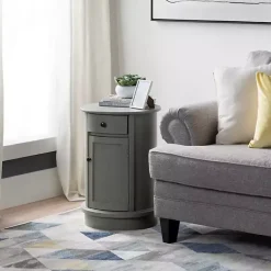 Kirklands Home Round Beckly Accent Table Gray Outlet