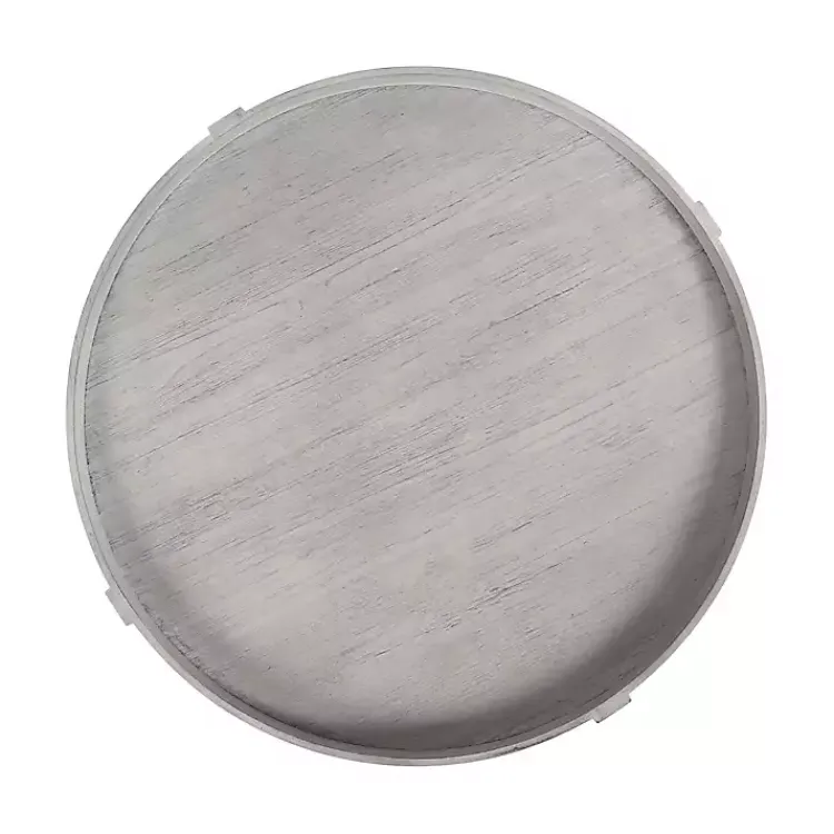 Kirklands Home Round Bellport Coffee Table Gray Clearance