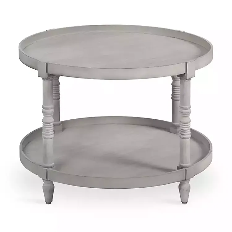Kirklands Home Round Bellport Coffee Table Gray Clearance