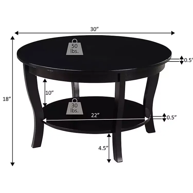 Kirklands Home Round wash Curved Legs Coffee Table Gray