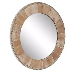 Kirklands Home Round Natural Calona Wood Wall Mirror Sale
